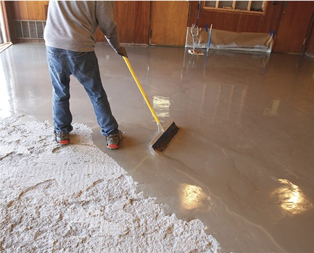 Contemporary polished concrete flooring solution