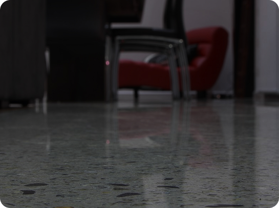 Residential polished concrete flooring